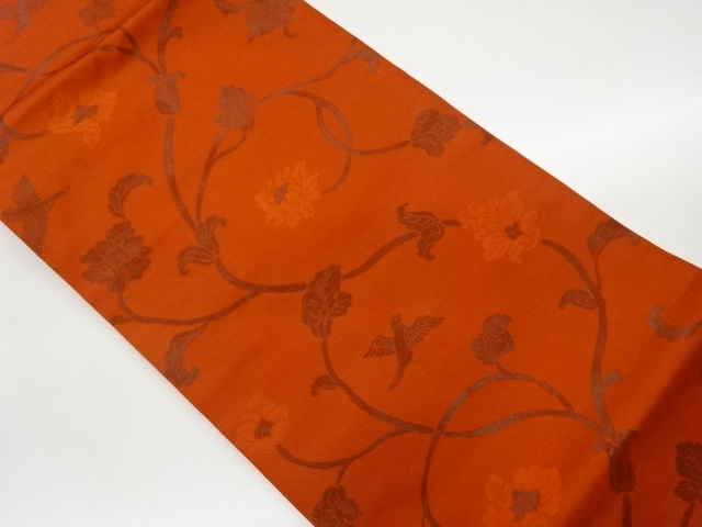 JAPANESE NAGOYA OBI / WOVEN FLOWER ARABESQUE